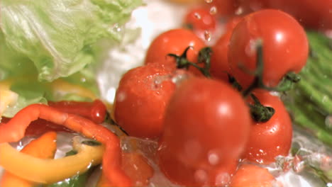 Tomatoes-falling-down-in-super-slow-motion
