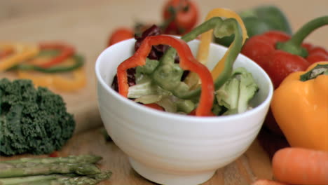 Peppers-falling-into-a-salad-in-super-slow-motion