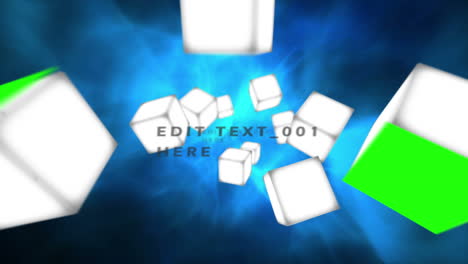 Cubes-rolling-in-the-air-with-chroma-key-and-text-spaces