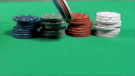 Gambling-chips-falling-down-in-super-slow-motion-