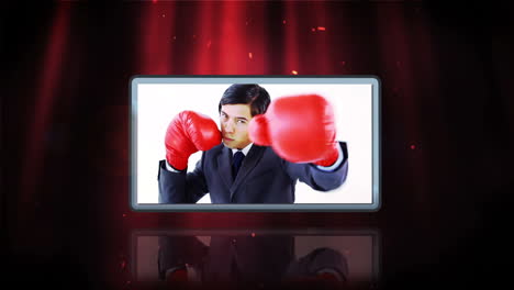 Videos-of-business-people-boxing-and-wearing-red-gloves