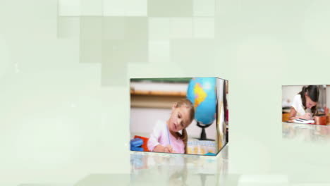 Videos-on-cubes-about-school