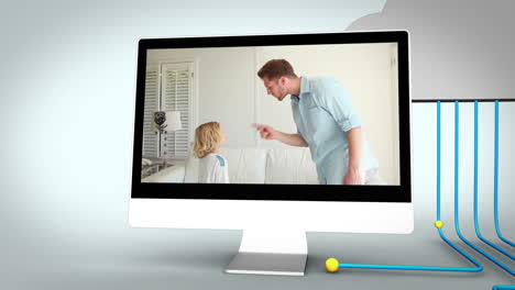Videos-Von-Eltern,-Die-Ihr-Kind-Auf-Den-Bildschirmen-Mehrerer-Geräte-Beschimpfen