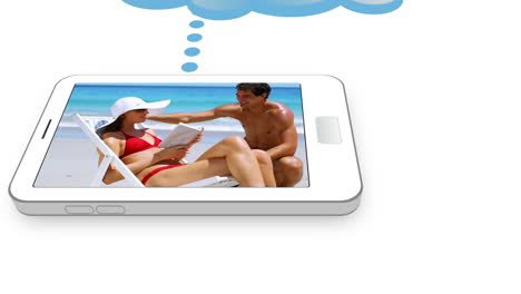 Cloud-connected-to-smartphones-with-couples-videos-