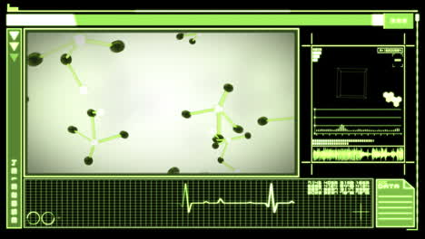 Digital-interface-showing-falling-molecules