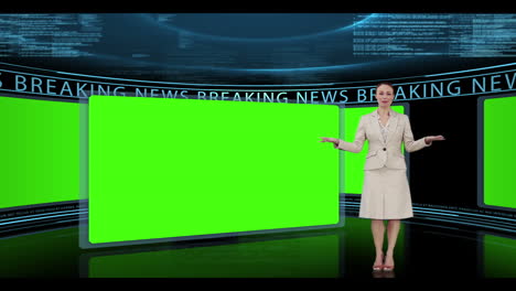 Woman-presenting-breaking-news-