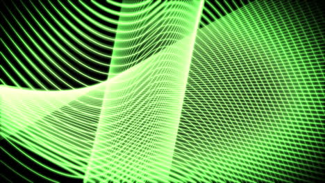 Volute-of-moving-green-lines