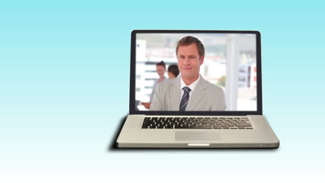 Video-of-a-businessman-on-a-laptop
