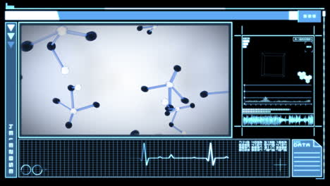 Digital-interface-showing-molecules-falling