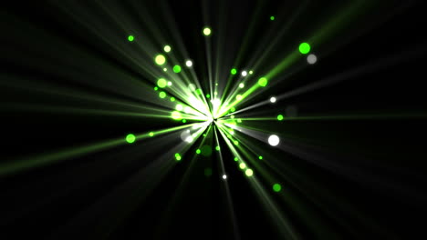 Green-dots-moving-and-coming-from-a-shining-star