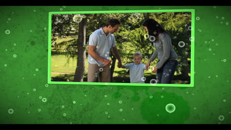 Montage-of-family-outdoors-clips-on-cellular-background