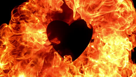 Flame-of-fire-burning-around-a-black-heart-