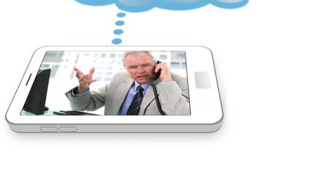 Video-Von-Geschäftsleuten,-Die-Mit-Einem-Smartphone-Telefonieren