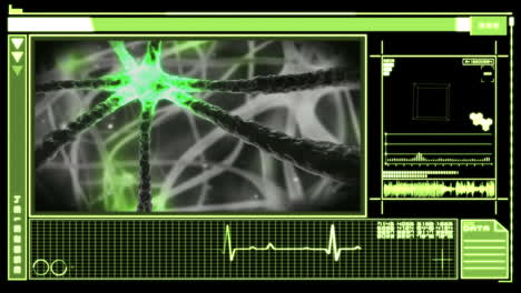 Digital-interface-showing-neuron-moving-through-nervous-system