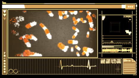 Digital-interface-showing-pills-falling