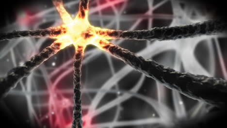Neurona-Naranja-Moviéndose-A-Través-Del-Sistema-Nervioso