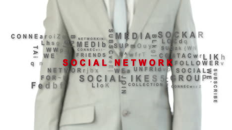 Businessman-pressing-the-social-network-button