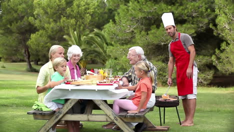 Father-cooking-barbecue-for-family