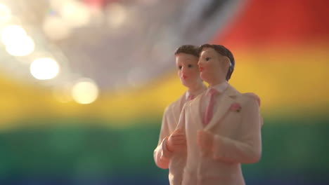 Gay-groom-cake-toppers-with-disco-ball