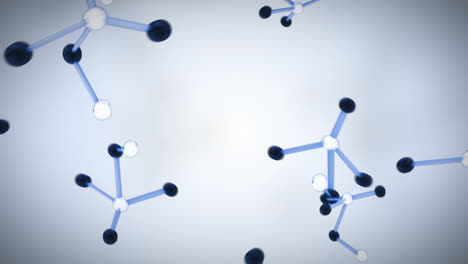 Blaue-Und-Schwarze-Fallende-Moleküle