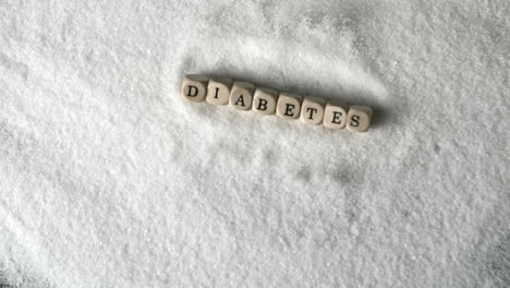 Würfel-Buchstabieren-Diabetes-Fallen-In-Einen-Haufen-Zucker