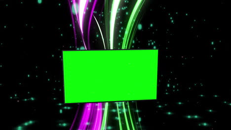 Montage-of-green-screens-with-abstract-background