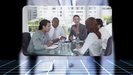 Touchscreen-of-business-meeting-