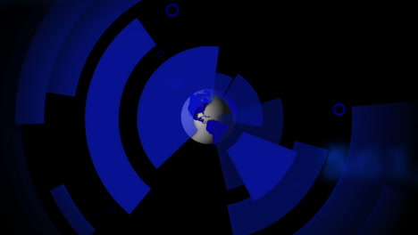 Earth-spinning-with-blue-cells-emulating-from-it