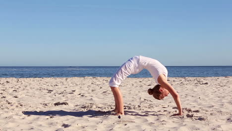 Woman-doing-crab-yoga-pose