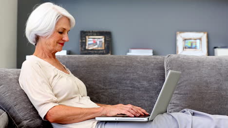 Alte-Frau-Mit-Laptop-Auf-Der-Couch