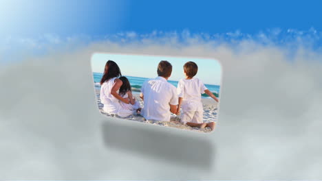 Montage-of-families-on-the-beach-
