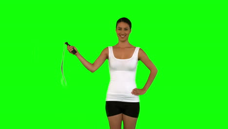 Woman-holding-a-skipping-rope