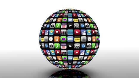 Application-icons-spinning-in-a-black-sphere