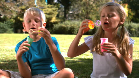 Siblings-having-fun-together-with-bubbles-