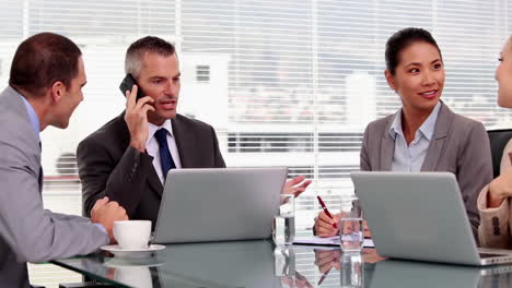 Businessman-having-a-phone-conversation
