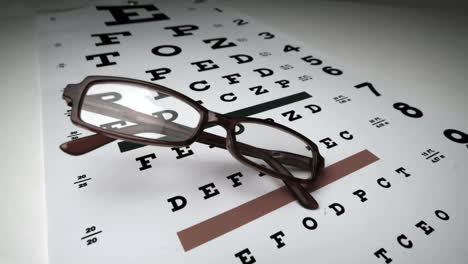 Black-glasses-falling-onto-eye-test