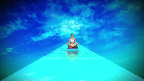 Woman-meditating-in-yoga-pose