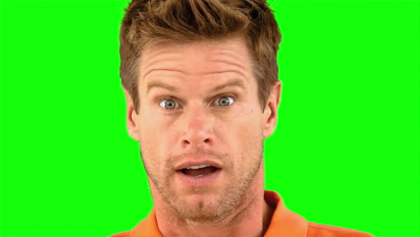 Man-showing-his-astonishment-on-green-screen