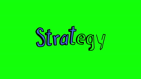 Animation-Des-Wortes-Strategie-Erscheint
