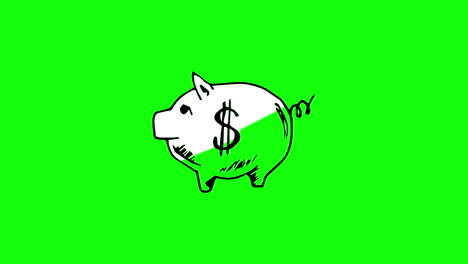 Gestating-white-piggy-bank-with-dollar-sign-on-it-