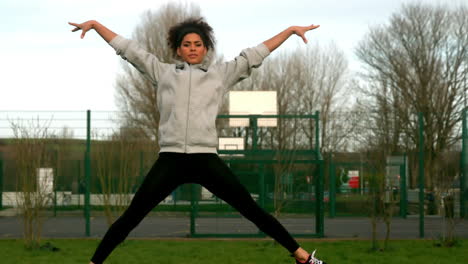 Fit-woman-exercising-outside