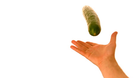 Hand-throwing-and-catching-cucumber