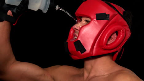 Tough-boxer-pouring-water-over-his-face