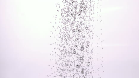 Water-raining-against-white-background