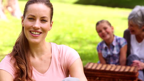 Three-generations-of-women-having-a-picnic