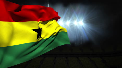 Gran-Bandera-Nacional-De-Ghana-Ondeando-