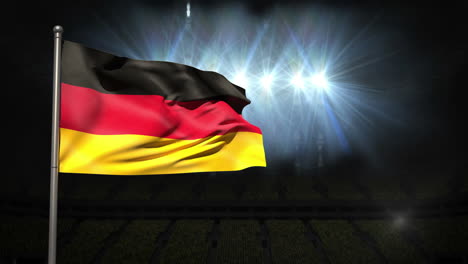 Germany-national-flag-waving-on-flagpole
