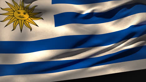 Gran-Bandera-Nacional-De-Uruguay-Ondeando-