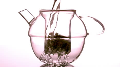 Water-pouring-over-loose-tea-in-teapot