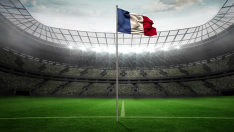 France-national-flag-waving-on-flagpole